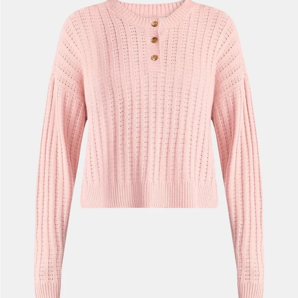 NWT No Boundaries Pink Crew Neck Sweater - Picture 5 of 5